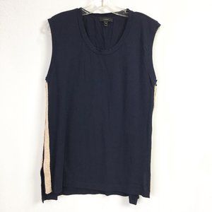 J Crew Metallic Side Stripe Tank Top